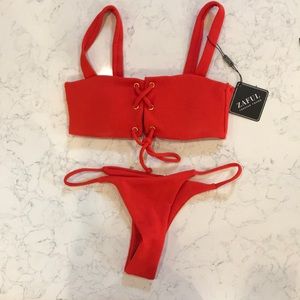 Coral colored zaful bikini